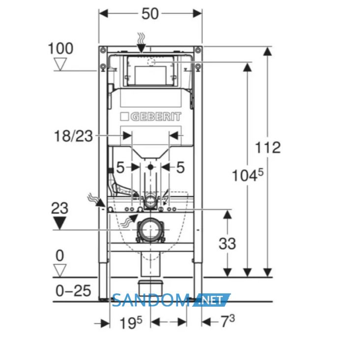 Инсталляция Geberit Duofix Sigma 111.300.00.6