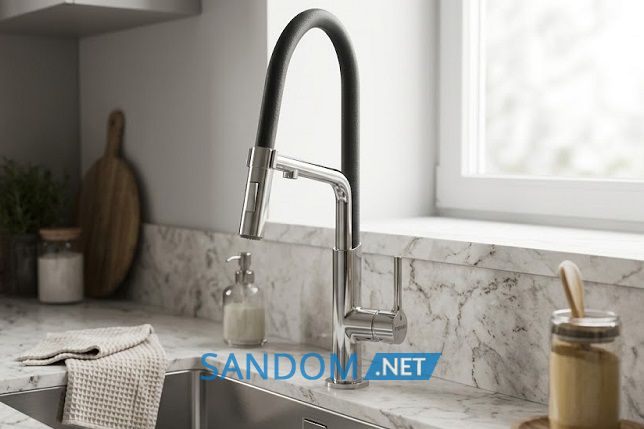 Смеситель для кухни Imprese Kucera f03403401AD с гибким изливом и подключением питьевой воды