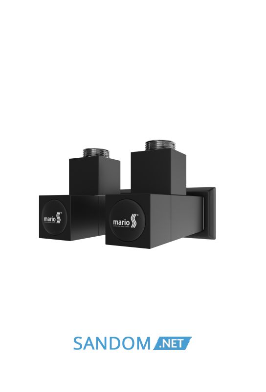 Кран для полотенцесушителя Марио угловой квадратный, G1/2" 2шт